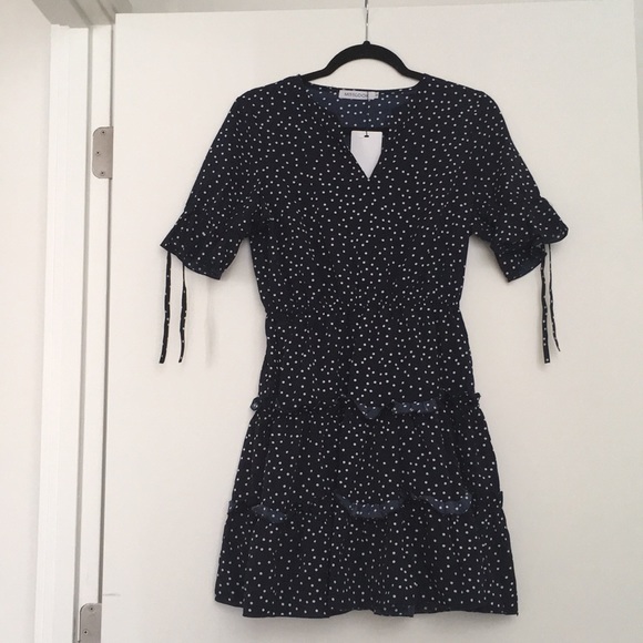 Polka dot mini ruffle dress - Picture 1 of 1
